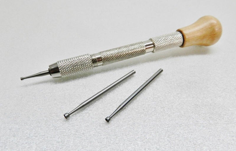 JTS Wire Rounder Pin Vise Swivel Wooden Head Vise with Set of 3 Bur Size 1.2, 1.5, 1.8mm - Image 1